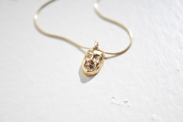 14K Tragedy Mask Charm