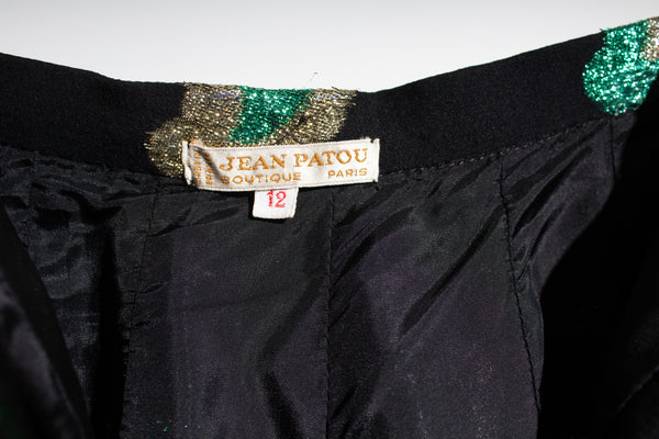 Balmain & Patou Silk Chiffon Lamé Paisley Skirt Set