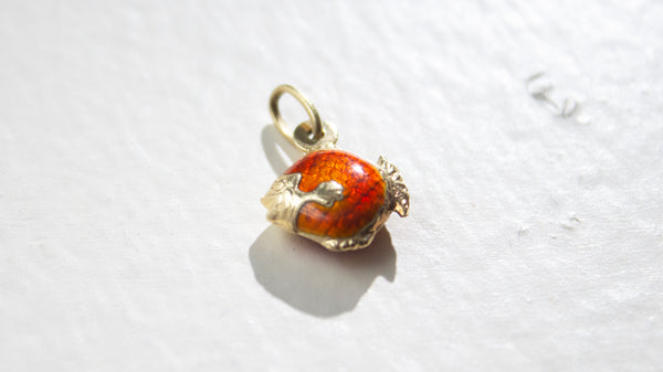 14K Italian Enameled Gold Fish Charm