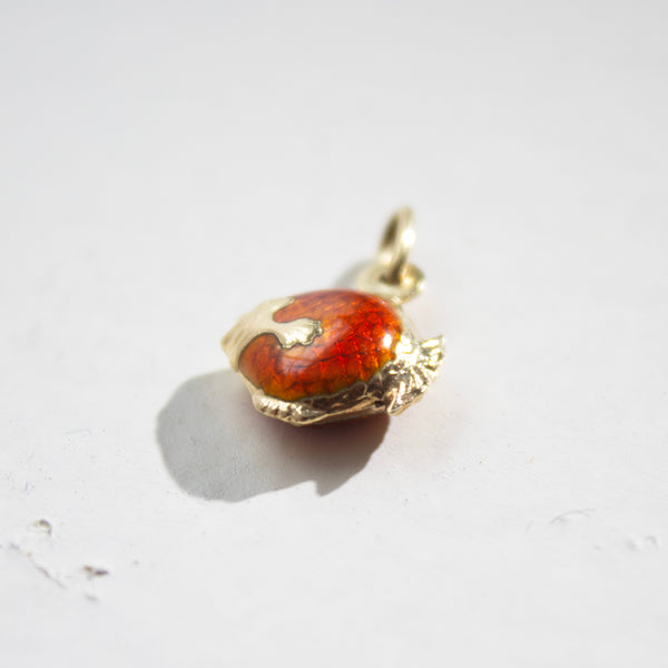 14K Italian Enameled Gold Fish Charm
