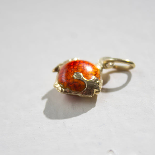14K Italian Enameled Gold Fish Charm