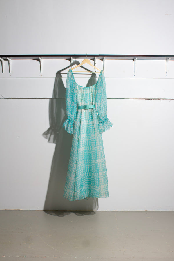 Bob Mackie & Roy Aghayan Silk Organza Maxi Dress