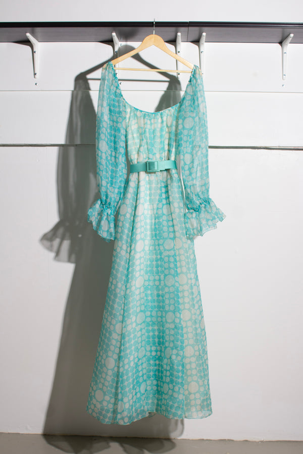 Bob Mackie & Roy Aghayan Silk Organza Maxi Dress