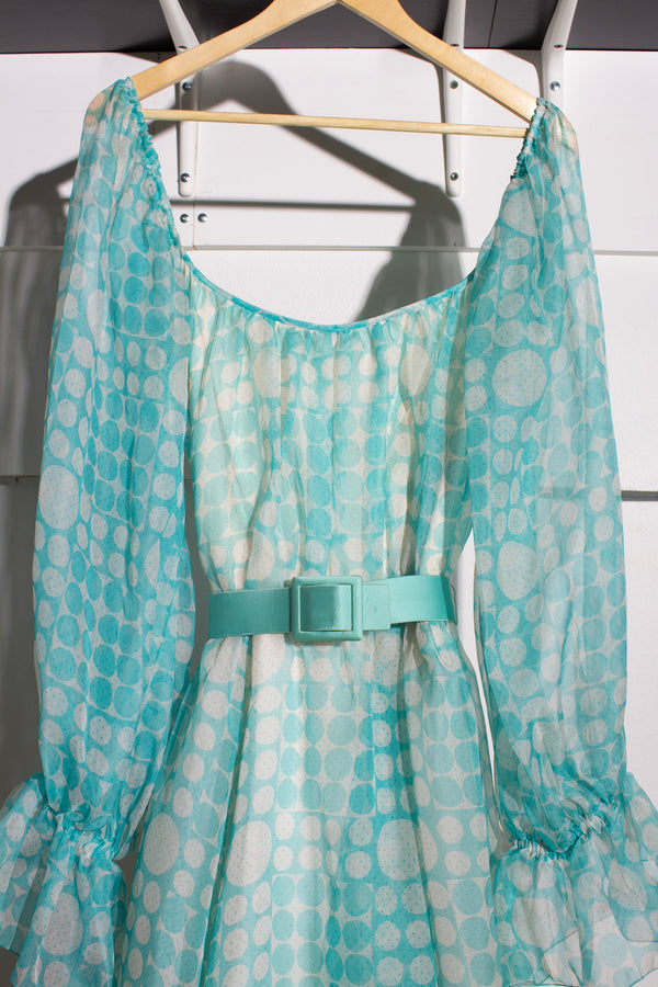 Bob Mackie & Roy Aghayan Silk Organza Maxi Dress