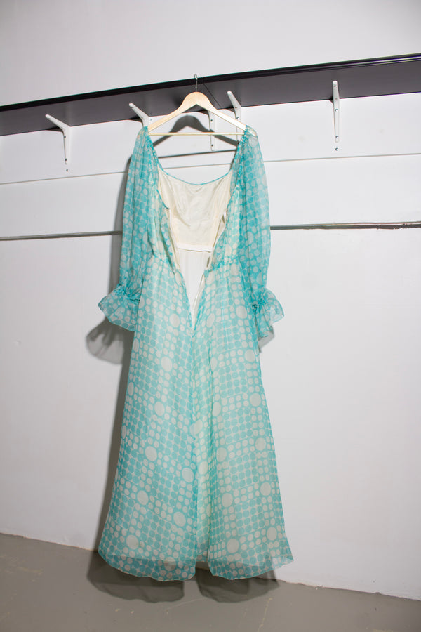 Bob Mackie & Roy Aghayan Silk Organza Maxi Dress