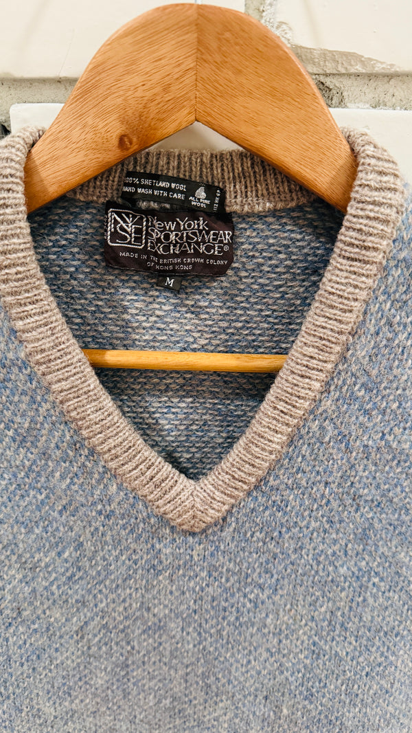 NYSE Chevron Knit Sweater Vest