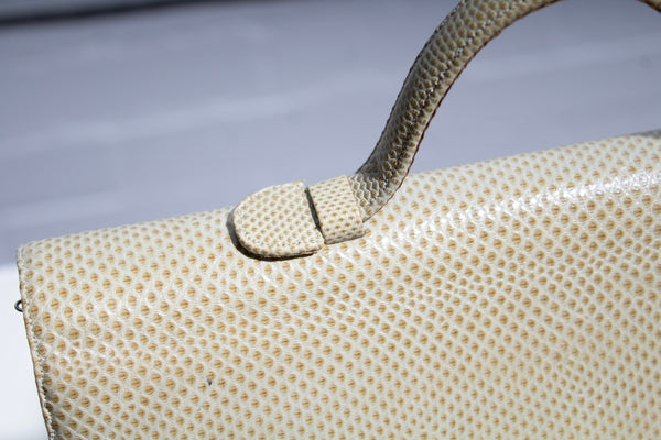 Judith Leiber Tan Lizard Handbag