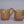 Amber Starburst Cut Glass Cream & Sugar Set