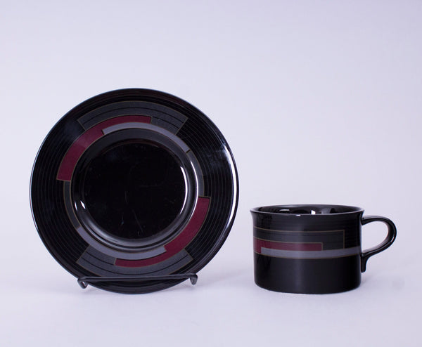 Mikasa Spectra Black  Cup & Saucer Set