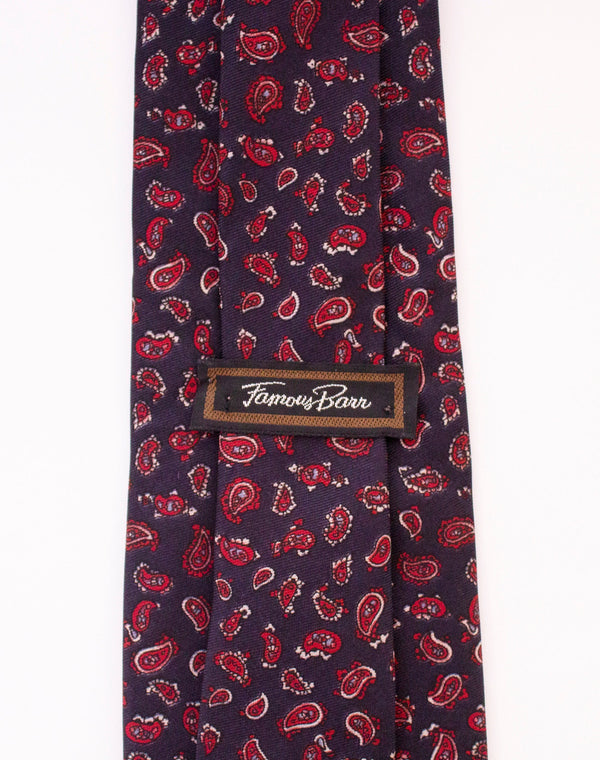 Famous Barr Paisley Print Tie