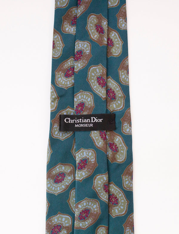 Dior Abstract Medallion Tie