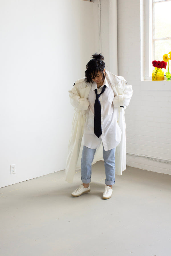 Forecaster of Boston Crinkle Nylon Trench Coat