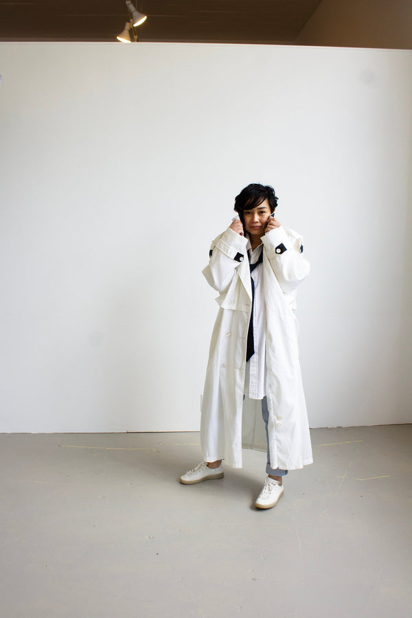 Forecaster of Boston Crinkle Nylon Trench Coat