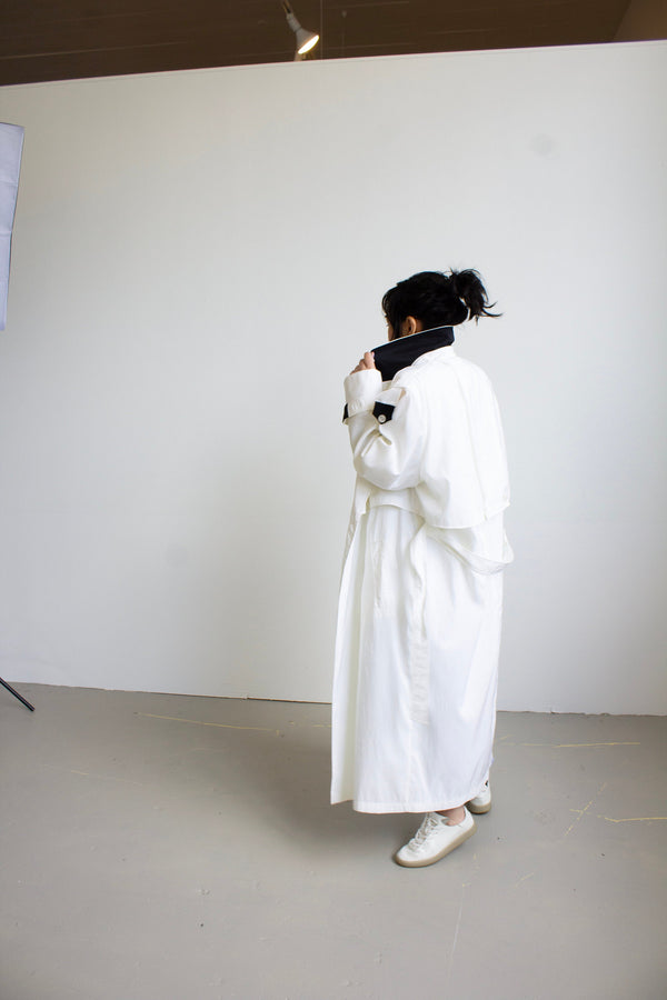 Forecaster of Boston Crinkle Nylon Trench Coat