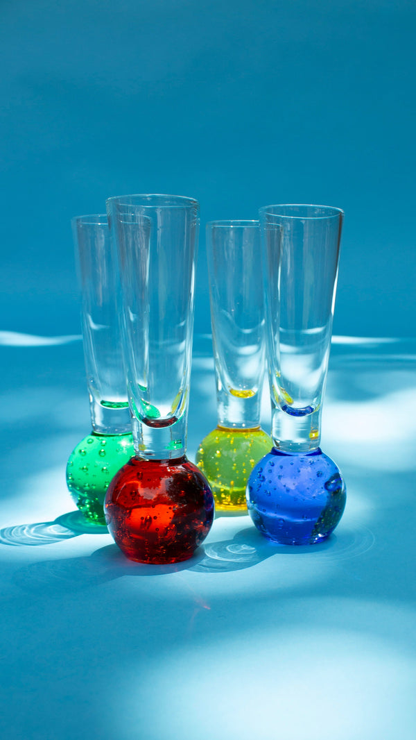 Bubble Stem Shot Glass Set