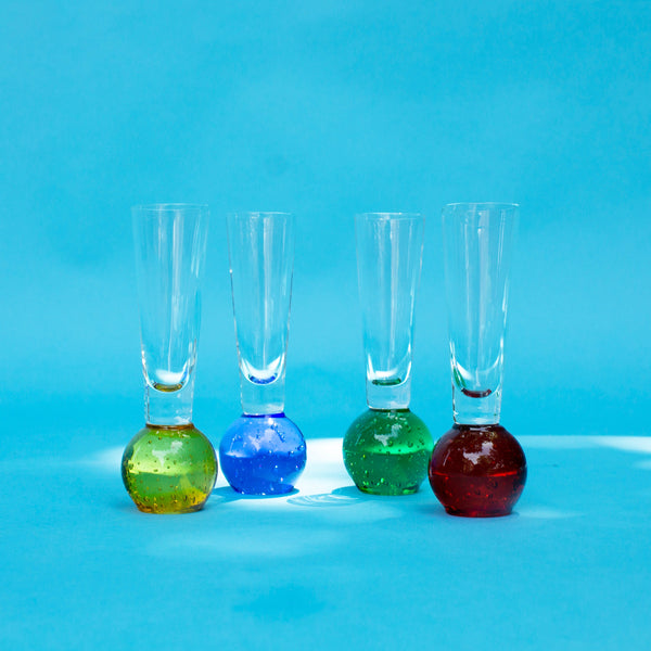 Bubble Stem Shot Glass Set
