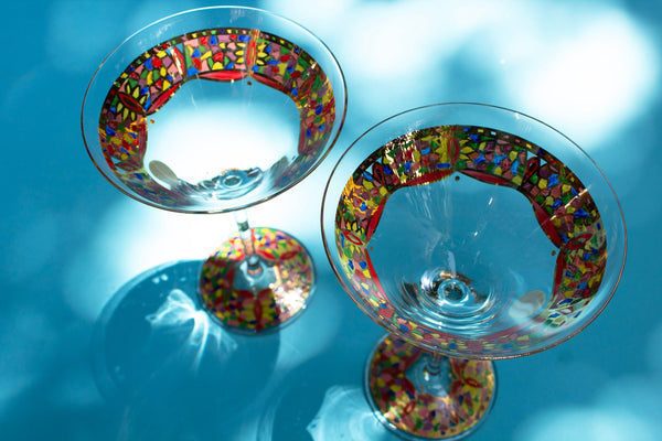 Momo Panache Mouthblown & Handcrafted Martini Glasses