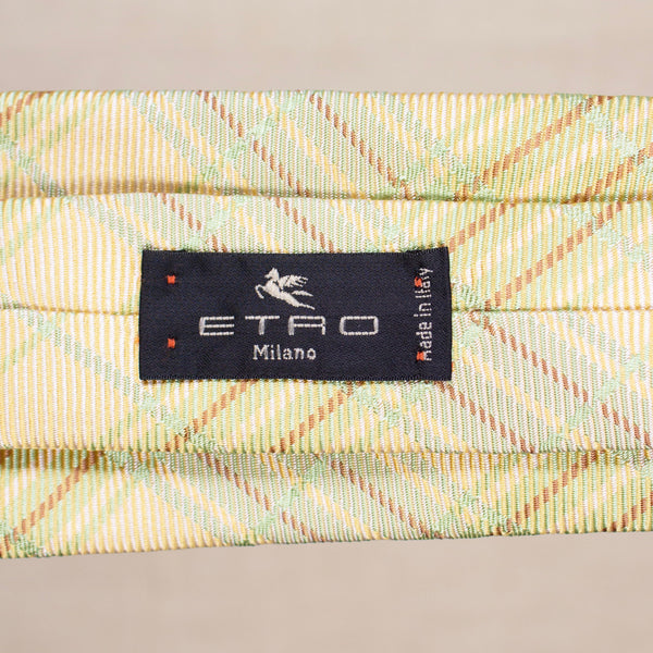 Etro Plaid Jacquard Silk Twill Tie