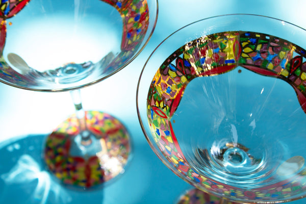 Momo Panache Mouthblown & Handcrafted Martini Glasses