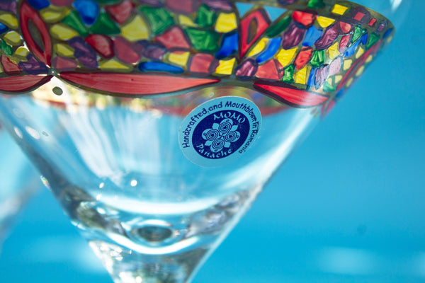 Momo Panache Mouthblown & Handcrafted Martini Glasses