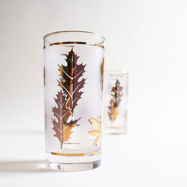 Libbey Gold Leaf Highball Glasses