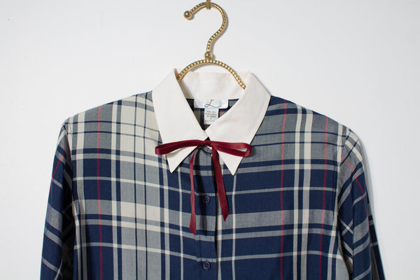 Laura Leigh Ltd Silk Plaid Blouse