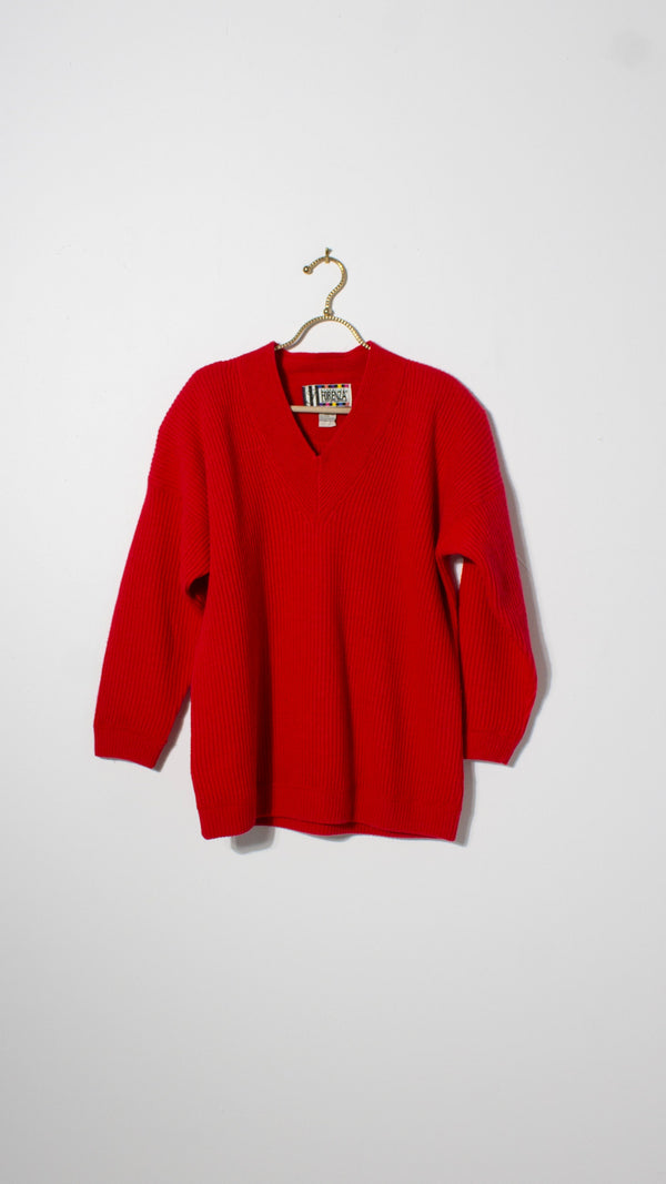 Authentico Forenza Lambswool Ribbed Knit Sweater