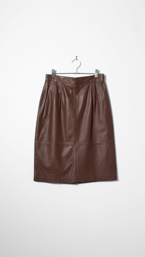 Evan Davies Leather Pencil Skirt