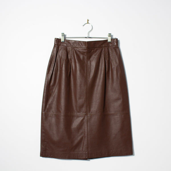 Evan Davies Leather Pencil Skirt