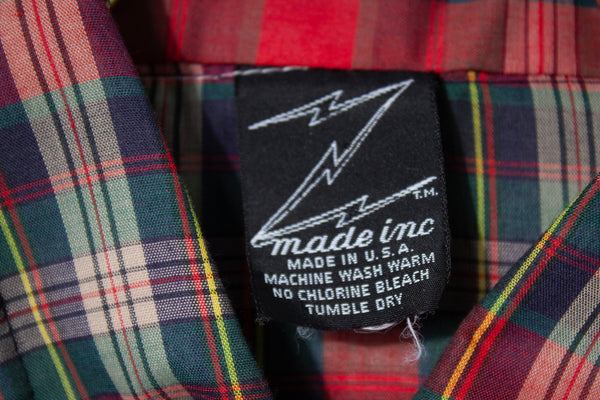 Tissue Weight Tartan Plaid Button Down