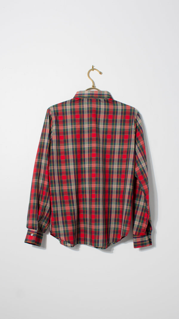Tissue Weight Tartan Plaid Button Down