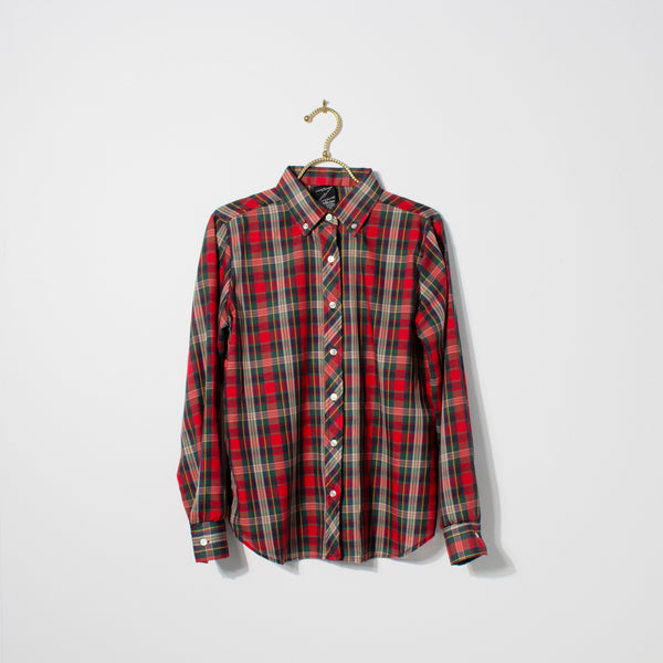 Tissue Weight Tartan Plaid Button Down