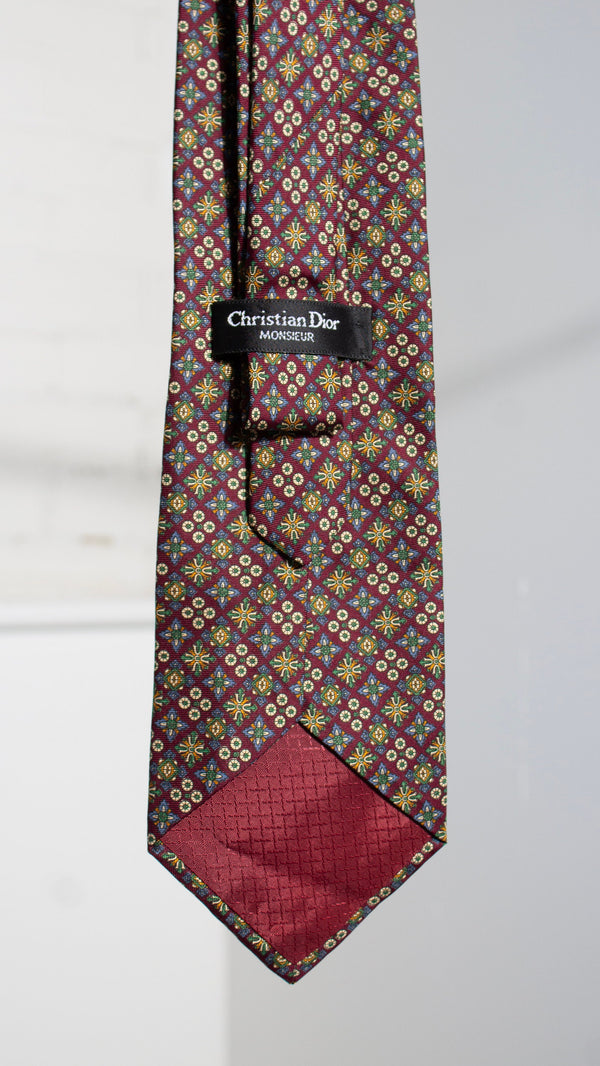 Dior Abstract Ditsy Print Silk Tie