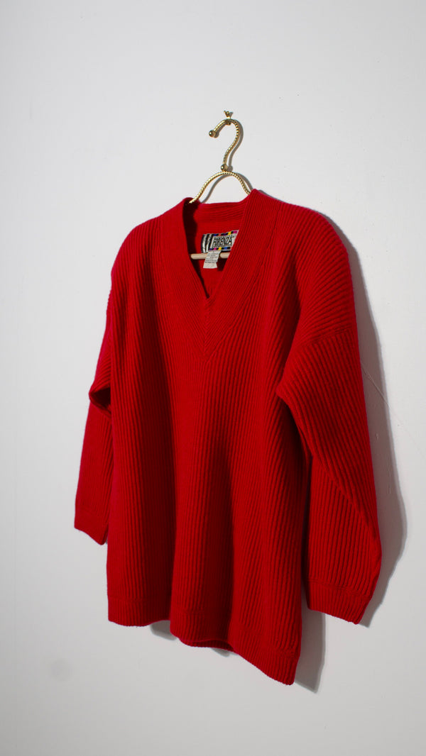 Authentico Forenza Lambswool Ribbed Knit Sweater
