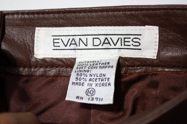 Evan Davies Leather Pencil Skirt