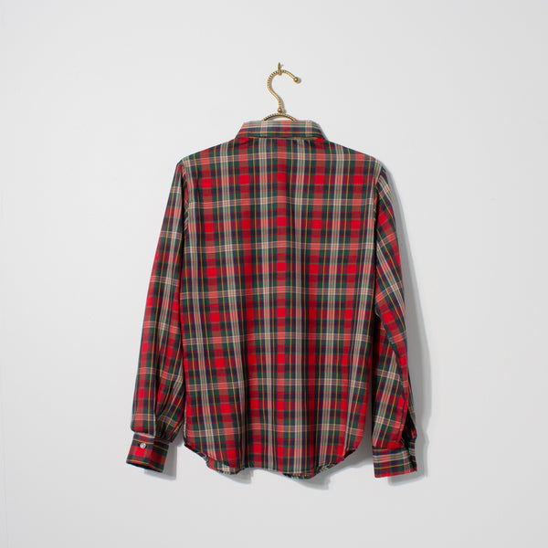 Tissue Weight Tartan Plaid Button Down