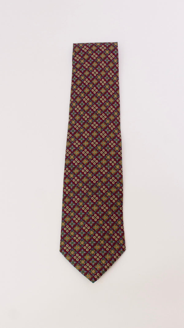 Dior Abstract Ditsy Print Silk Tie
