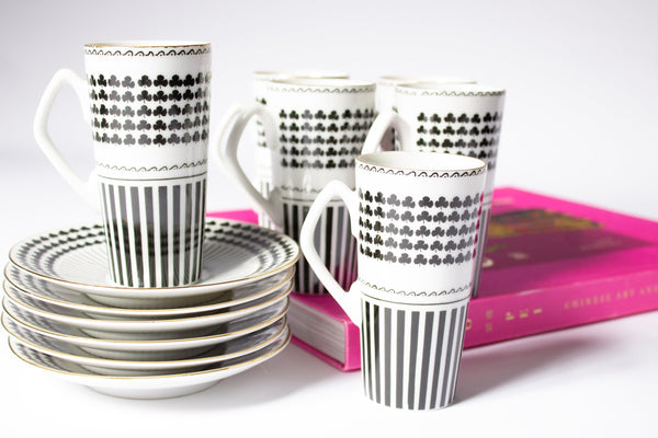 Neiman Marcus LaGardo Tackett Schmid Clover Demitasse Set