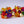 Rainbow Beaded Cluster Clip On Earrings