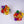 Rainbow Beaded Cluster Clip On Earrings