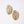 Gold Ribbed Oval Clip-On Earrings