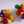 Rainbow Beaded Cluster Clip On Earrings