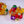 Rainbow Beaded Cluster Clip On Earrings