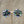 Iridescent Blue & Grey Beaded Cluster Clip On Earrings