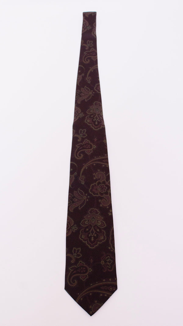 Etro Chocolate Paisley Tie