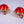 Faceted Fire Cabochon Clip On Earrings