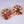 Faceted Fire Cabochon Clip On Earrings