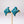 Blue Wave Enameled Clip-On Earrings