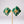 Green Enameled Crosshatch Clip-On Earrings