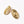 Gold Ribbed Oval Clip-On Earrings